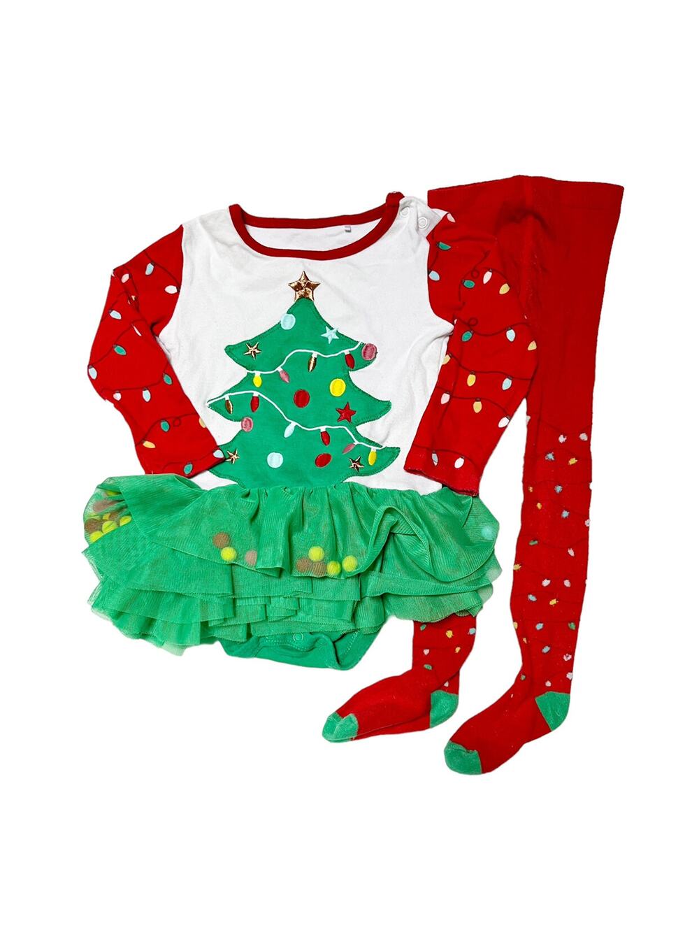 Tu Christmas Tree Holiday Outfit 12–18m